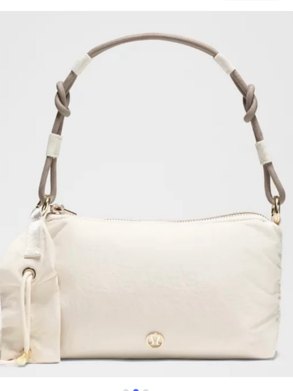 lululemon athletica ivory white Shoulder Bag Set logo ruffle 1.5L